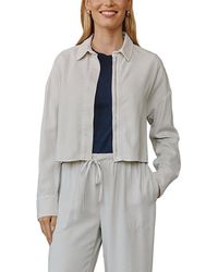 Bella Dahl - Oversized Cropped Shacket - Lyst
