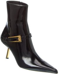 Saint Laurent - Lee 70 Patent Bootie - Lyst
