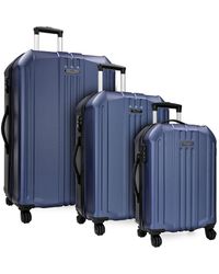 Elite Luggage Long Beach 3pc Hardside Spinner Luggage Set - Blue