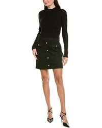 Ellen Tracy - Vegan Suede Mix Media Dress - Lyst