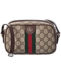 Gucci - Ophidia Small Gg Supreme Canvas & Leather Camera Bag - Lyst
