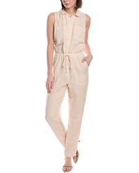 Bella Dahl - Sunday-pocket Linen-blend Jumpsuit - Lyst