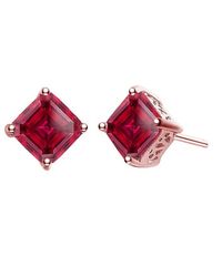 Genevive Jewelry - 14k Rose Gold Vermeil Earrings - Lyst