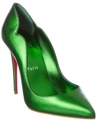 Christian Louboutin Hot Chick 100 Leather Pump - Green