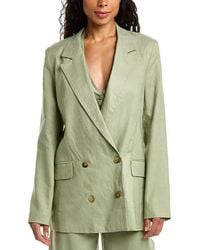 Nicholas - Ayla Double-breasted Linen Blazer - Lyst