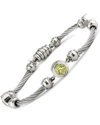 Gemstones - Steel 2.33 Ct. Tw. Diamond & Lemon Quartz Bracelet - Lyst