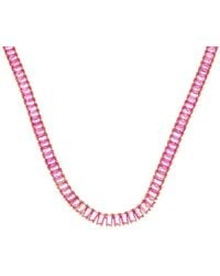 Crystal Haze Jewelry - 18K Plated Cz Statement Necklace - Lyst