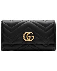 Gucci - Matelasse Leather Gg Marmont Continental Wallet (Authentic Pre- Loved) - Lyst