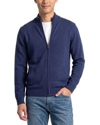 Forte - Cashmere 100% Cashmere Mock Neck 100% Cashmere Cardigan - Lyst