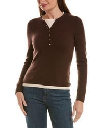 InCashmere - Twofer 100% Cashmere Henley Sweater - Lyst