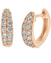 Sabrina Designs - 14K Rose 0.39 Ct. Tw. Diamond Double Row Huggie Earrings - Lyst
