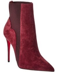 Christian Louboutin - Chelsea Chick 100 Suede Bootie - Lyst