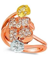 Le Vian - Le Vian 14K Tri-Tone 0.01 Ct. Tw. Diamond Eternity Ring - Lyst