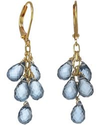 Rachel Reinhardt Jewelry - 14k Plated London Blue Quartz Briolette Earrings - Lyst