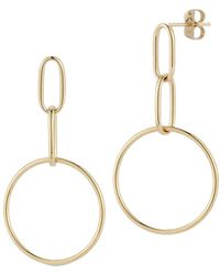 Ember Fine Jewelry - 14k Circle Link Drop Earrings - Lyst