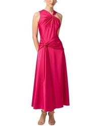 Aidan Mattox - Crepe Back Satin Midi Dress - Lyst