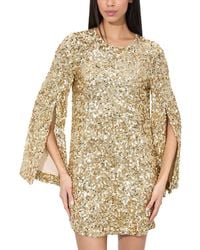 Alice + Olivia - Eleonora Embellished Slit Sleeve Mini Dress - Lyst
