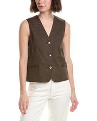 Rag & Bone - Belle Linen-Blend Vest - Lyst