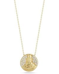 Glaze Jewelry - 14k Over Silver Cz Buddha Necklace - Lyst