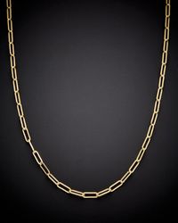 Italian Gold - 14k Paperclip Chain Necklace - Lyst