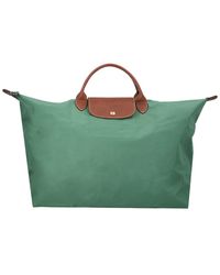 Longchamp - Le Pliage Original Small Canvas & Leather Tote Travel Bag - Lyst