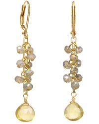 Rachel Reinhardt Jewelry - Gold Over Silver Gemstone Cluster Earrings - Lyst