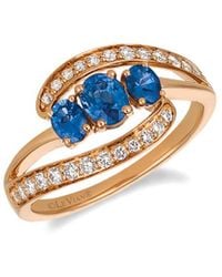 Le Vian - Le Vian 14k Rose Gold 1.08 Ct. Tw. Diamond & Sapphire Ring - Lyst