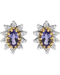 Haus of Brilliance - Colorful Gemstones 14K 0.85 Ct. Tw. Diamond & Tanzanite Stud Earrings - Lyst