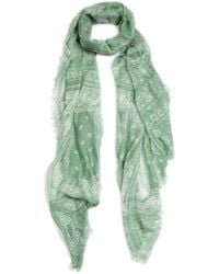Blue Pacific - Vintage Paisley Print Cashmere-Blend Scarf - Lyst