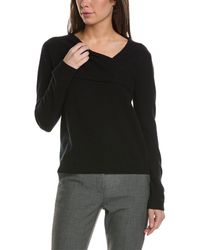 Lafayette 148 New York - Pleated Front Cashmere Sweater - Lyst