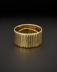 Italian Gold - 14k Cigar Band Ring - Lyst