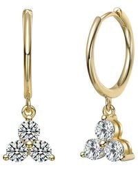 Rachel Glauber - 14K Plated Cz Stone Earrings - Lyst