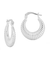Chloe and Madison - Vintage Textured Hoops - Lyst