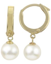 Pearls - Imperial 14k 7.5-8mm Freshwater Pearl Earrings - Lyst