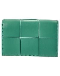 Bottega Veneta - Maxi Intrecciato Leather Business Card Case - Lyst