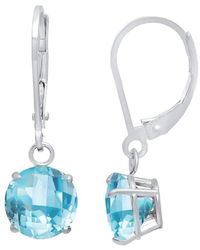 MaxColor - 10k 1.80 Ct. Tw. Blue Topaz Dangle Earrings - Lyst