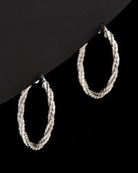 Italian Gold - 14k Bold Braided Hoops - Lyst