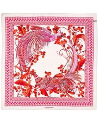 Ferragamo - Animal Print Silk Scarf - Lyst