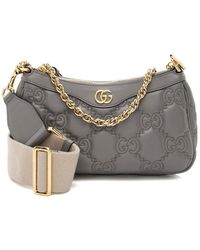 Gucci - Grey Matelasse Leather Jumbo GG Chain Small Crossbody (authentic Pre- Loved) - Lyst