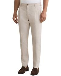 Reiss - Pablo Side Adjuster Linen-Blend Trouser - Lyst