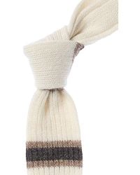 Brunello Cucinelli - Stripe Alpaca & Wool-Blend Tie - Lyst