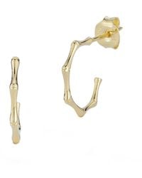 Italian Gold - 14k Bamboo Hoops - Lyst