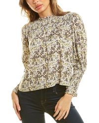 CELINA MOON - Smocked Blouse - Lyst
