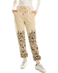 Nicole Miller Thai Jungle French Terry Sweatpant - Brown