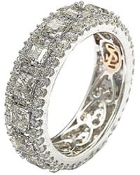 Suzy Levian CZ Jewelry - Suzy Levian Silver Cz Modern Eternity Ring - Lyst