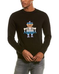 Loft 604 Robot Crewneck Sweater - Black