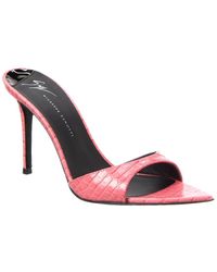 Giuseppe Zanotti - Intrigo 70 Croc-Embossed Leather Sandal - Lyst