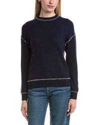 Bruno Magli - Whipstitch Wool & Cashmere-Blend Sweater - Lyst