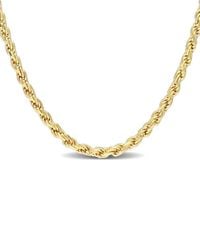 Italian Silver - 18k Over Rope Chain Necklace - Lyst