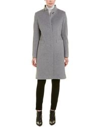 Cinzia Rocca Stand-up Wool & Cashmere-blend Coat - Gray